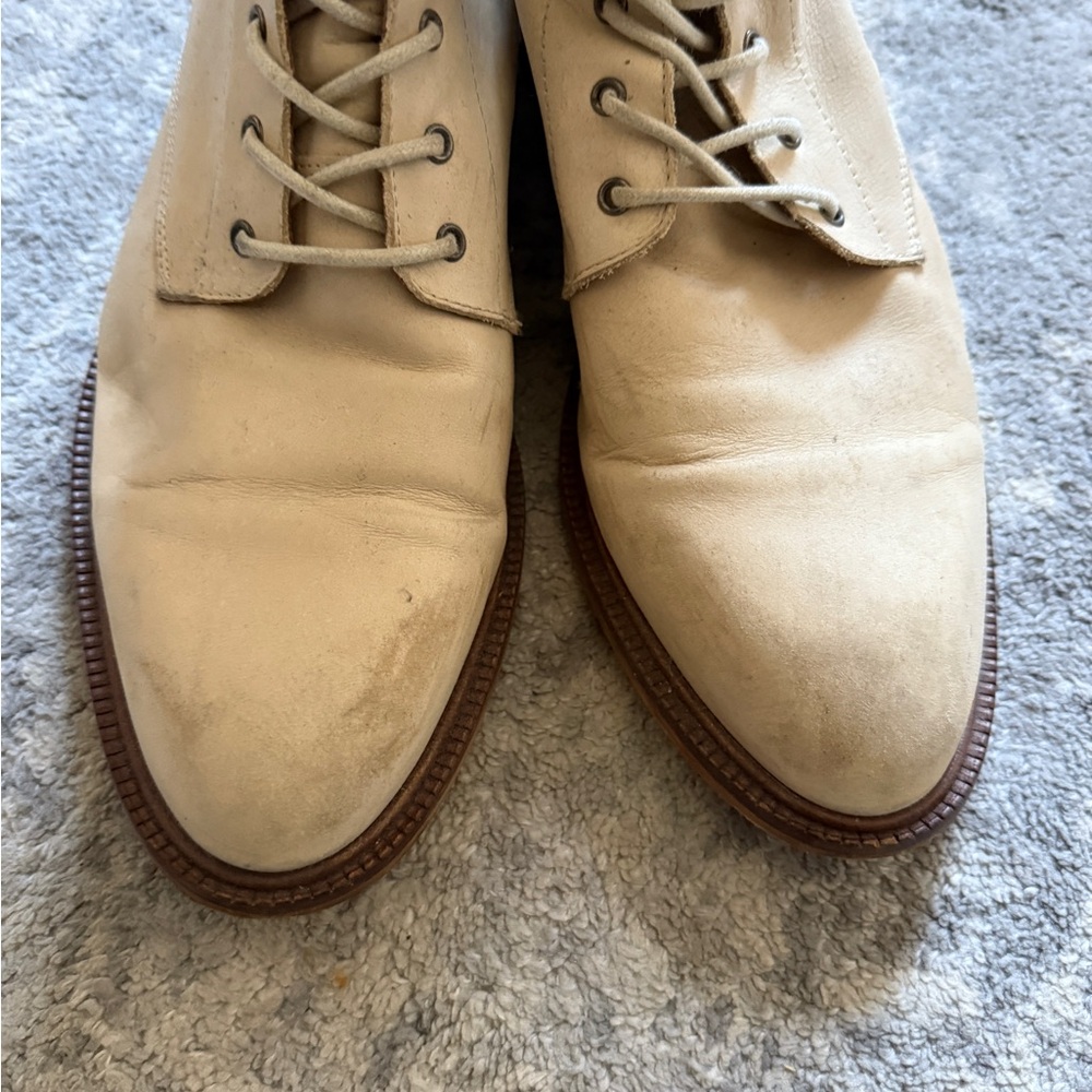 Anthropology boho Cream Lace-Up Ankle Boots - Picture 3 of 7